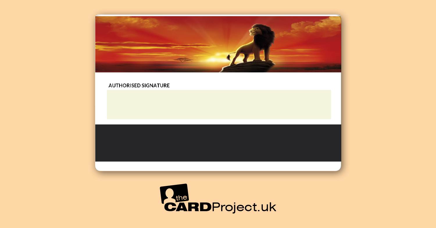 Kids Lion King Toy Credit Card  (REAR)